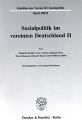 Sozialpolitik im vereinten Deutschland II