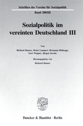Sozialpolitik im vereinten Deutschland III