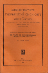 Die Politik des Großherzogtums Sachsen-Weimar 1862-1867