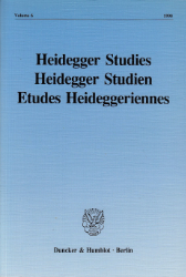 Heidegger Studies/Heidegger Studien/Etudes Heideggeriennes. Vol. 6