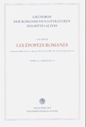 Grundriß der romanischen Literaturen des Mittelalters. Volume III, Tome 1/2, Fascicule 10