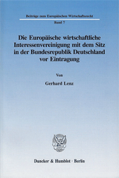 Die Europäische wirtschaftliche Interessenvereinigung mit dem Sitz in der Bundesrepublik Deutschland vor Eintragung