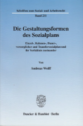 Die Gestaltungsformen des Sozialplans