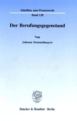 Der Berufungsgegenstand