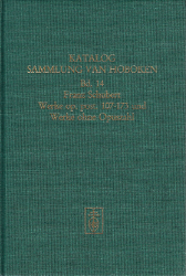 Katalog der Sammlung Anthony van Hoboken. Band 14: Franz Schubert