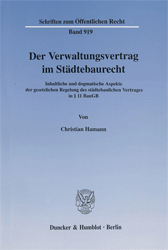 Der Verwaltungsvertrag im Städtebaurecht