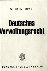 Deutsches Verwaltungsrecht. Erster Band