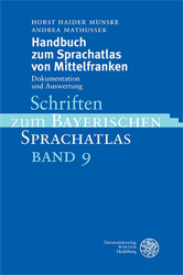 Handbuch zum Sprachatlas von Mittelfranken - Munske, Horst Haider/Andrea Mathussek