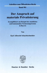 Der Anspruch auf materiale Privatisierung