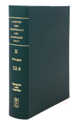 Aufstieg und Niedergang der römischen Welt (ANRW) /Rise and Decline of the Roman World. Part 2/Vol. 32/4