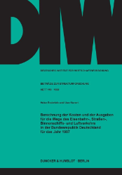 Berechnung der Kosten und der Ausgaben für die Wege des Eisenbahn-, Straßen-, Binnenschiffs- und Luftverkehrs in der Bundesrepublik Deutschland für das Jahr 1987