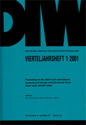 Proceedings of the 2000 Fourth International Conference of German Socio-Economic Panel Study Users (GSOEP 2000)