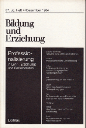 Professionalisierung in Lehr-, Erziehungs- und Sozialberufen