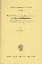 Repräsentation in der politischen Theorie und Staatslehre in Deutschland