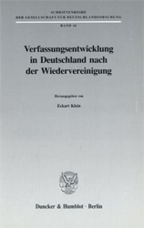 Verfassungsentwicklung in Deutschland nach der Wiedervereinigung