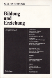 Bildung und Erziehung. 1989/Heft 1: Lehrplanarbeit