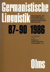 Studien zur neuhochdeutschen Lexikographie VI