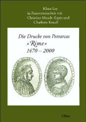 Die Drucke von Petrarcas »Rime« 1470-2000