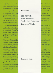 The Jewish Neo-Aramaic Dialect of Betanure (Province of Dihok)