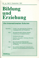 Bildung und Erziehung. 1991/Heft 3: Die Internationalen Schulen