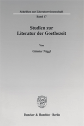 Studien zur Literatur der Goethezeit