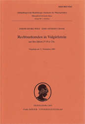 Rechtsurkunden in Vulgärlatein aus den Jahren 37-39 n. Chr