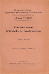 Über die ältesten Götterlieder der Nordgermanen