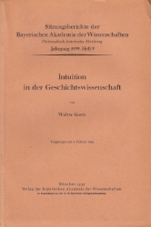 Intuition in der Geschichtswissenschaft