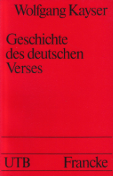 Buchcover Geschichte des deutschen Verses