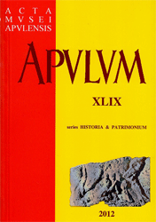 Apulum, series Historia & Patrimonium, Band XLIX (2012)