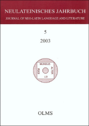 Neulateinisches Jahrbuch. Band 5 (2003)