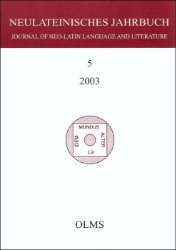 Neulateinisches Jahrbuch. Band 5 · 2003
