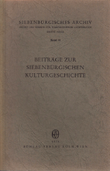 Beiträge zur siebenbürgischen Kulturgeschichte