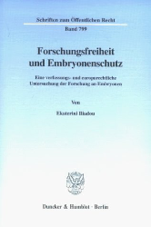 Forschungsfreiheit und Embryonenschutz