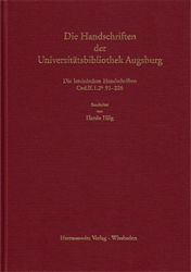 Lateinische mittelalterliche Handschriften in Folio der Universitätsbibliothek Augsburg