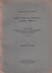 Index Criticus Verborum Daretis Phrygii