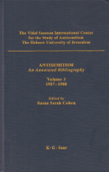 Buchcover Antisemitism. An Annotated Bibliography. Volume 3: 1987-1988
