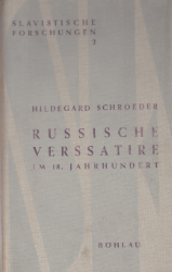 Buchcover Russische Verssatire im 18. Jahrhundert