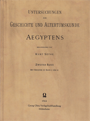 Untersuchungen zur Geschichte und Altertumskunde Aegyptens. Zweiter Band