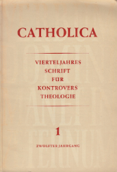 Buchcover Catholica. Zwölfter Jahrgang, Band 1