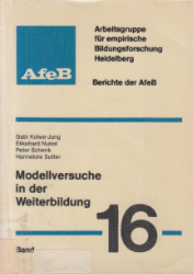 Buchcover Modellversuche in der Weiterbildung