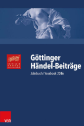 Göttinger Händel-Beiträge. Jahrbuch/Yearbook 2016