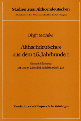 Althochdeutsches aus dem 15. Jahrhundert
