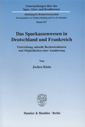 Das Sparkassenwesen in Deutschland und Frankreich