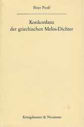 Buchcover Konkordanz der griechischen Melos-Dichter