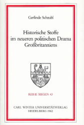 Historische Stoffe im neueren politischen Drama Großbritanniens