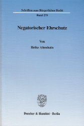 Negatorischer Ehrschutz