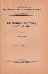 Die räumliche Begrenzung des Privatrechts