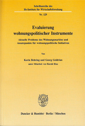 Evaluierung wohnungspolitischer Instrumente
