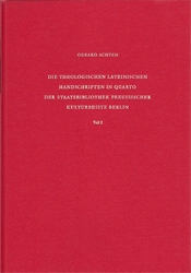 Die theologischen lateinischen Handschriften in Quarto der Staatsbibliothek Preussischer Kulturbesitz Berlin. Teil 2